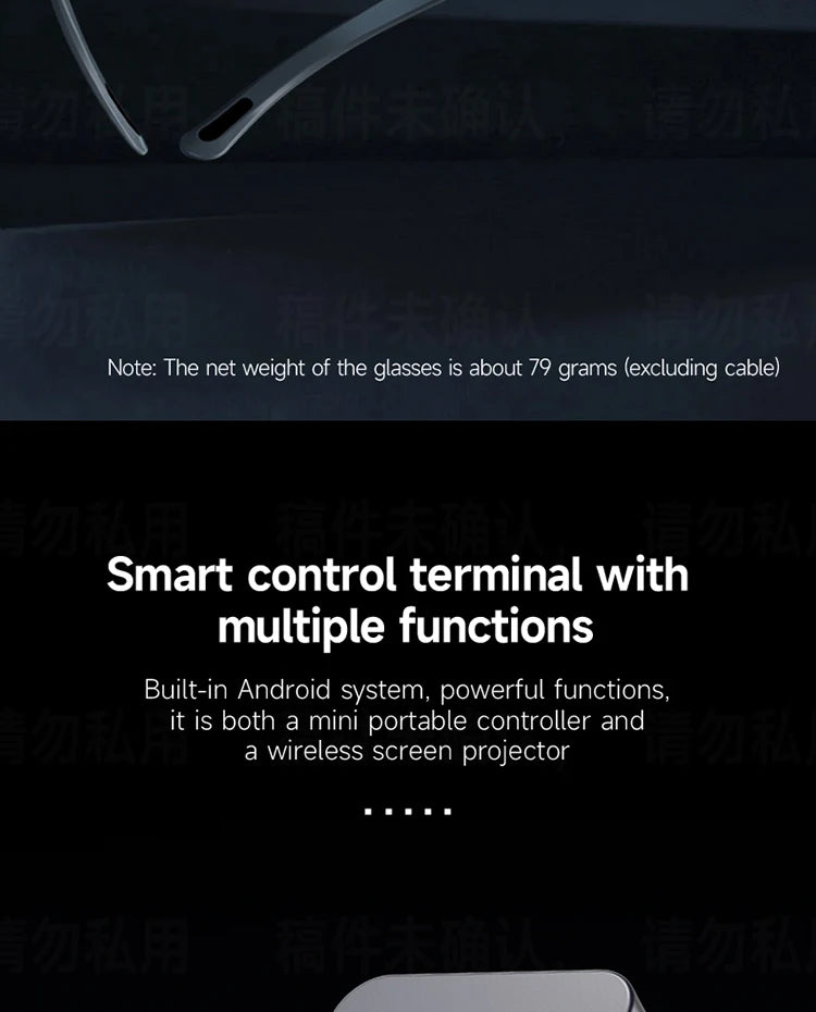 ENMESI V50 1080P HMD OLED High Brightness AR Glasses With Diopter 400inch HD Giant Screen Private Cinema