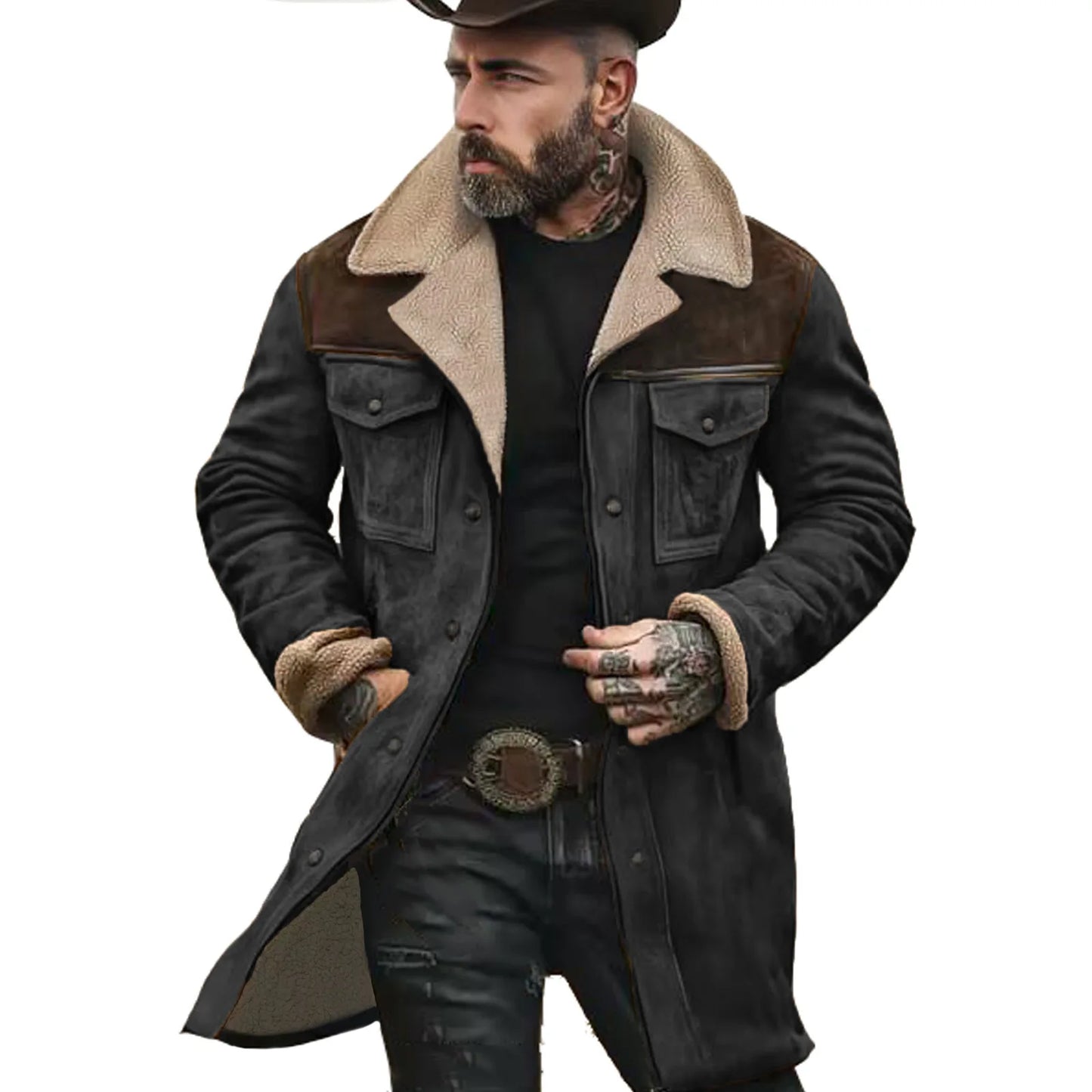 Europe and America 2025 Autumn and Winter Men's Coat Jacket Zipper Coat