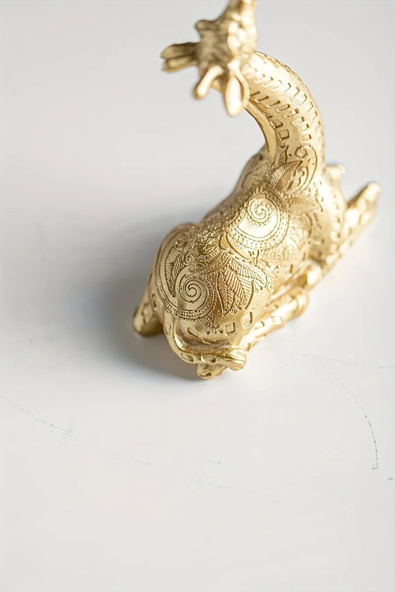 2pcs/set Giraffe Ornament, Golden Statue Art Craft, For Bookshelf Home Living Room Office Cafe Decor,Display Entryway Decor