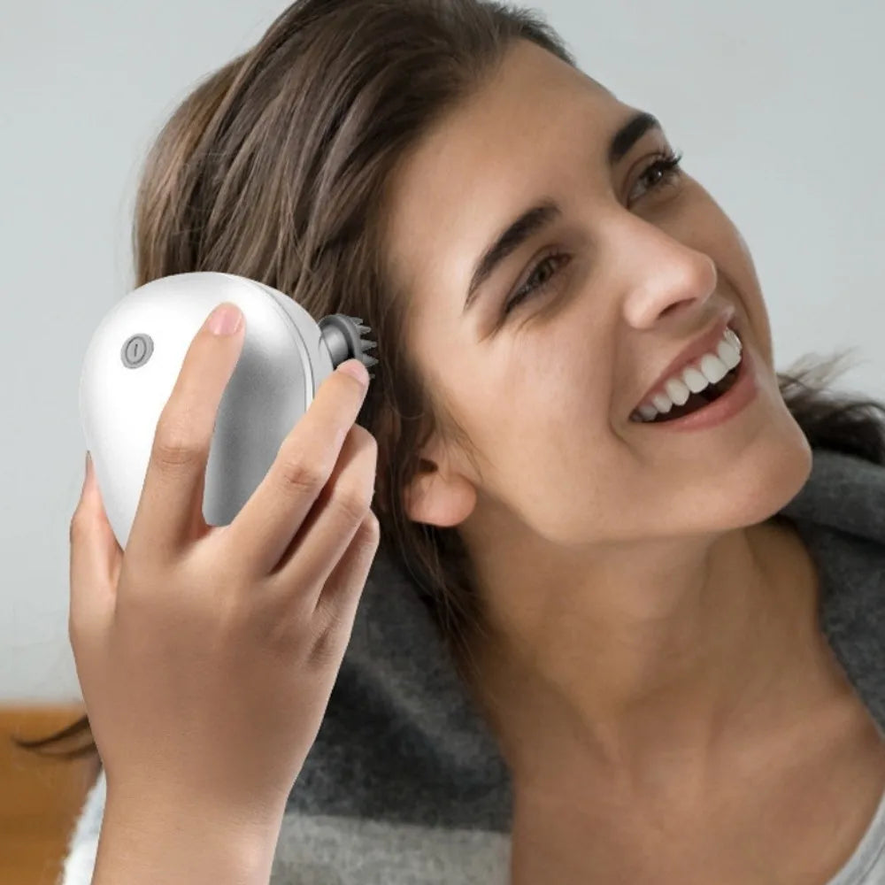 Portable Electric Head Massager Scalp Relax Vibration Scalp Massager Rechargeable Kneading Head Massage Machine Women/Men