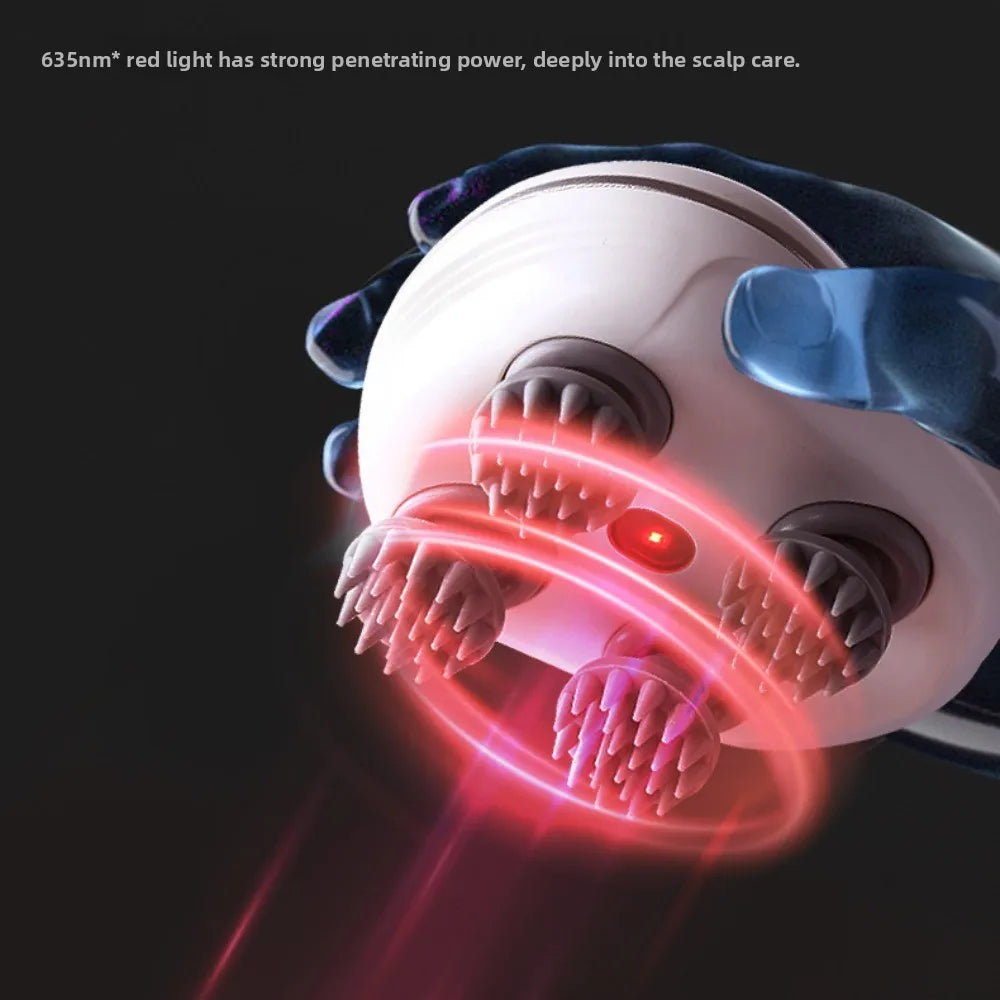 Portable Electric Head Massager Scalp Relax Vibration Scalp Massager Rechargeable Kneading Head Massage Machine Women/Men