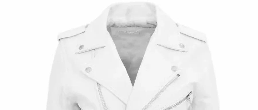 White PU Leather Jacket Men's Jacket Long Sleeve Motorcycle Punk Style Coat Autumn Winter