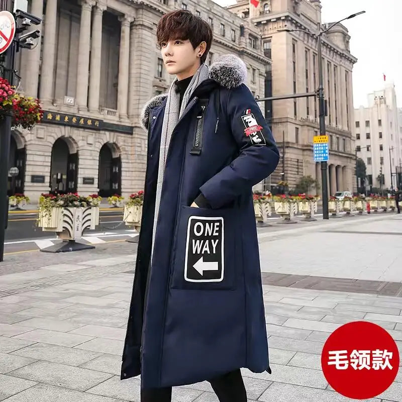 Men's Winter Jacket New Winter Cotton Coat Men's Long Section Trend Youth Handsome Camouflage Clothes Casual Jacket