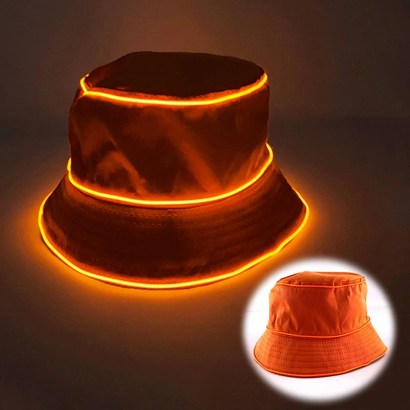 Glowing Decor  Supplies Luminous Cowboy hat  LED Pearlescent Cowboy  Cap Fashion Neon Light Hat For Party