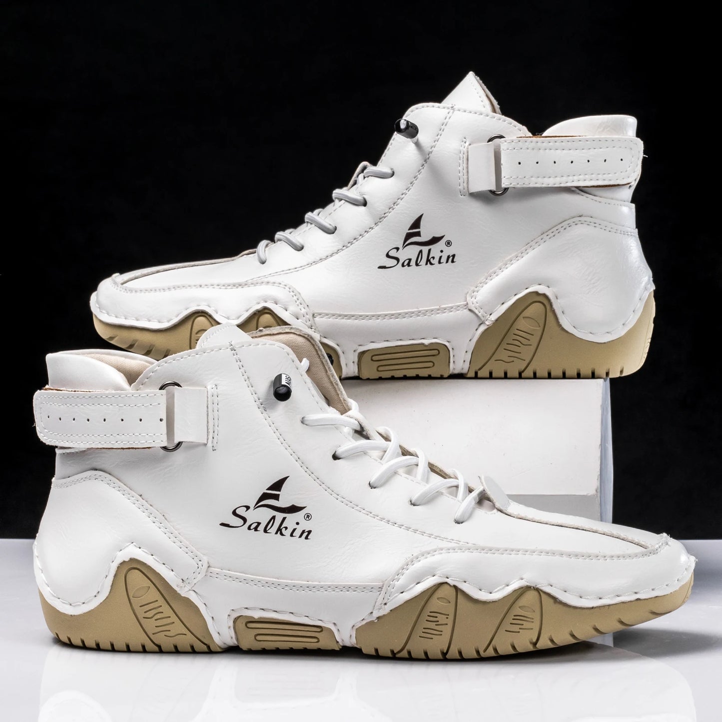 New 2025 Handmade Men Boots Design Sneakers Man Outdoor Casual Leather Men Shoes Ankle Boots Fall Breathable Hot Sale