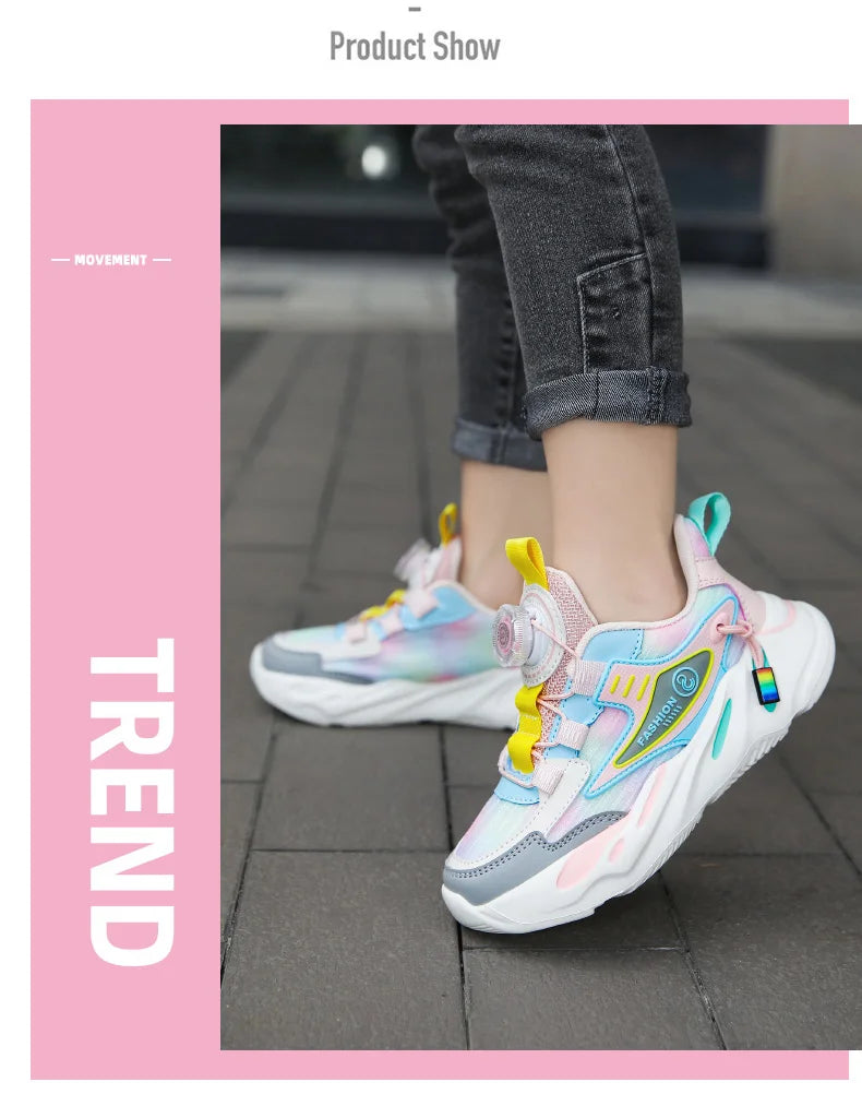 New Arrival Spring Autumn Children Running Shoes Non-slip For Boys Girls Brand Leather Comfort Kids Lightweight Fashion Sneakers