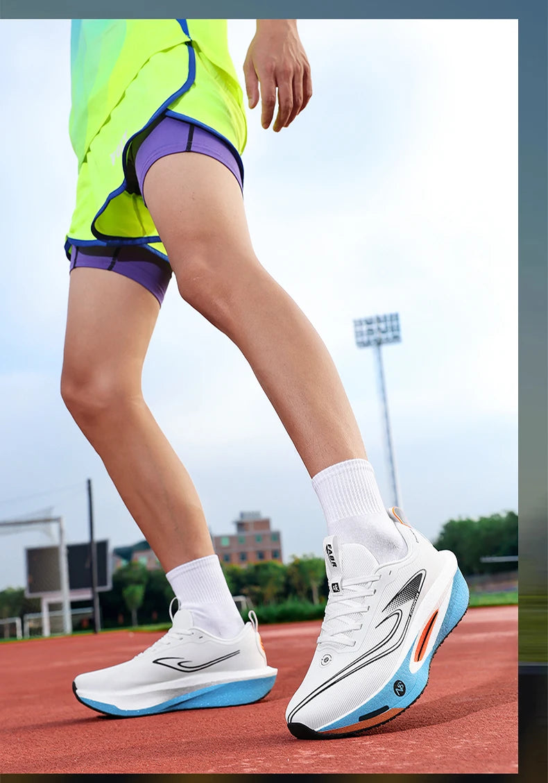 Running Shoes Carbon Board Speciality Marathon Men Sports Breathable Lightweight Women's Comfortable Athletic Nonskid Sneakers