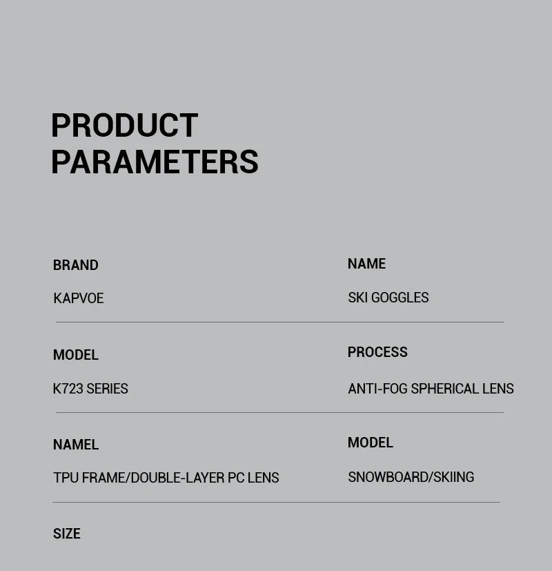 KAPVOE Kids Ski Goggles Double UV400 Kids Skiing Mask Glasses 4-15 years old Professional Anti-fog Child Snowboard Goggles