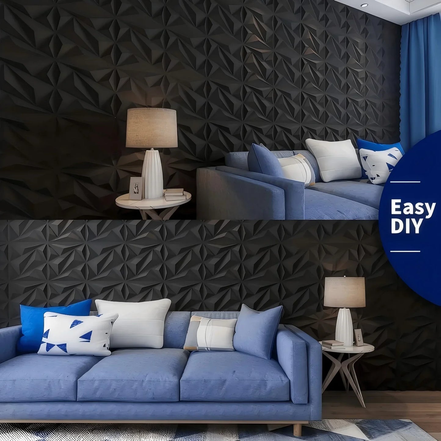 20PCS 3D Wall Panels 30x30cm Indoor Wall Decoration for Living Room Bedroom Hotel Office  Mural Tile-Panel-Mold 3D Wall Sticker