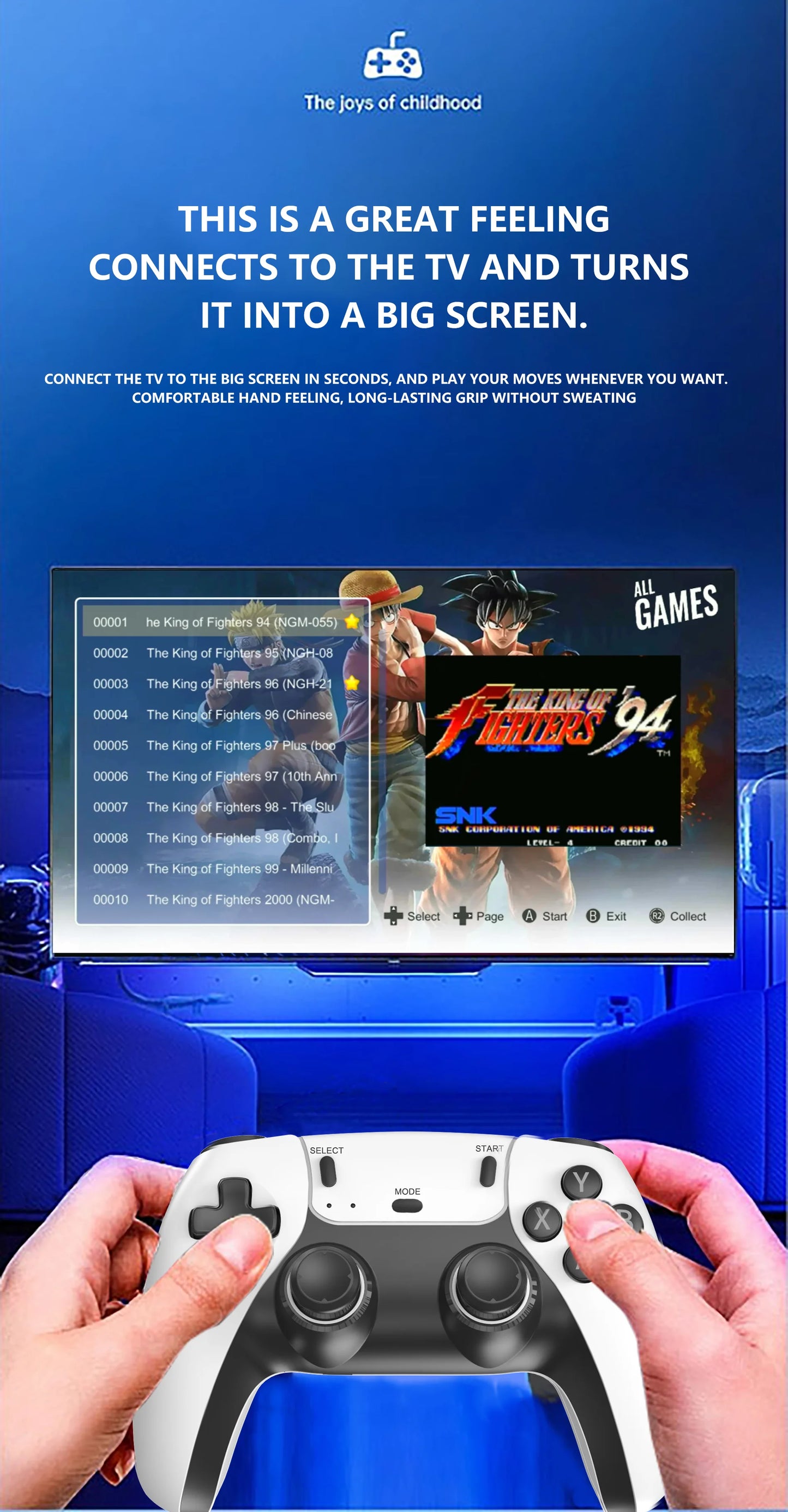 4K TV Game Stick M15 Video Game Console Built-in 40000+/50000 Games 128G Handheld Game Player Wireless Controller Retro Gamepad