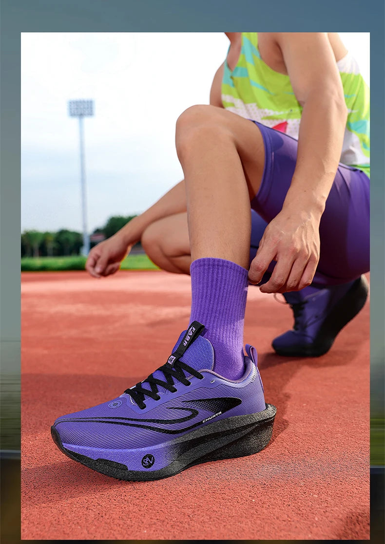 Running Shoes Carbon Board Speciality Marathon Men Sports Breathable Lightweight Women's Comfortable Athletic Nonskid Sneakers