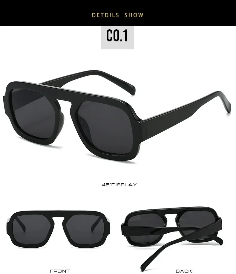 JNPCXI Retro Square Sunglasses Women Fashion Brand Design Gradient Shades UV400 Men Punk Sun Glasses