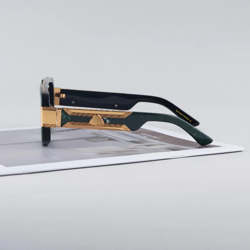 Germany Designer Brand Sunglasses High Quality Punk Thick Acetate Men Uv400 Gradient Eyeglasses with Case