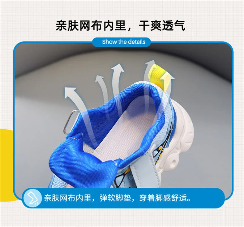 2023 New LED Children's Trainers Boys and Girls Tennis Shoes Sports Shoes for Toddlers Child Kids Sneakers