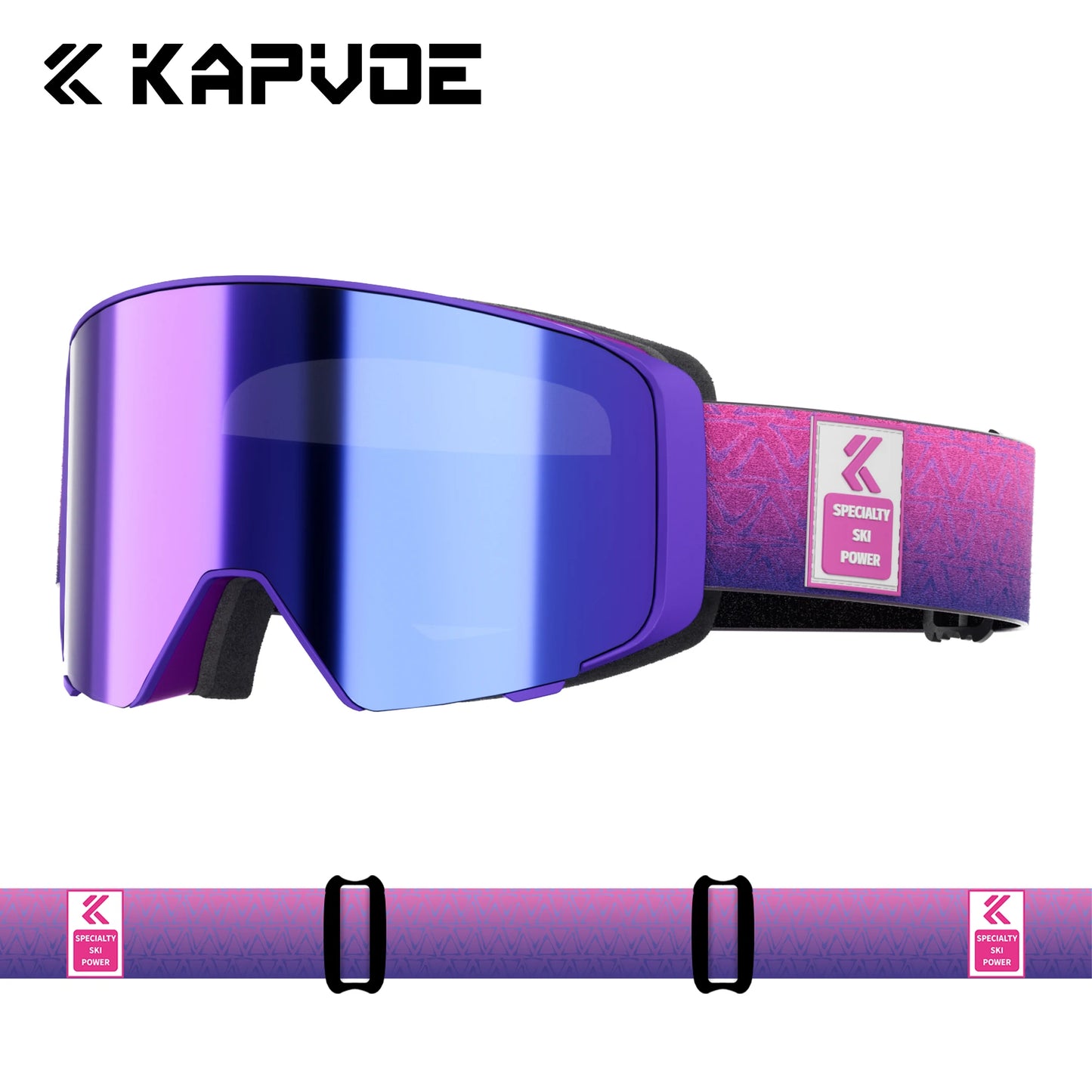 Kapvoe Men Outdoor Photochromic Snow Goggles Ski Goggles Winter Snowmobile Snowboard Anti-Fog Mask Women UV400 Sports Glasses