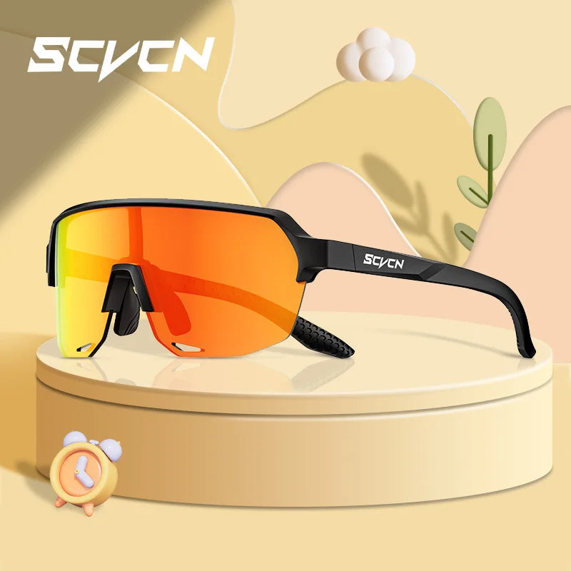 SCVCN Children Outdoor Cycling Sunglasses MTB Camping Glasses Teenager Sports Road Bike Eyewear Girls UV400 Protective Goggles