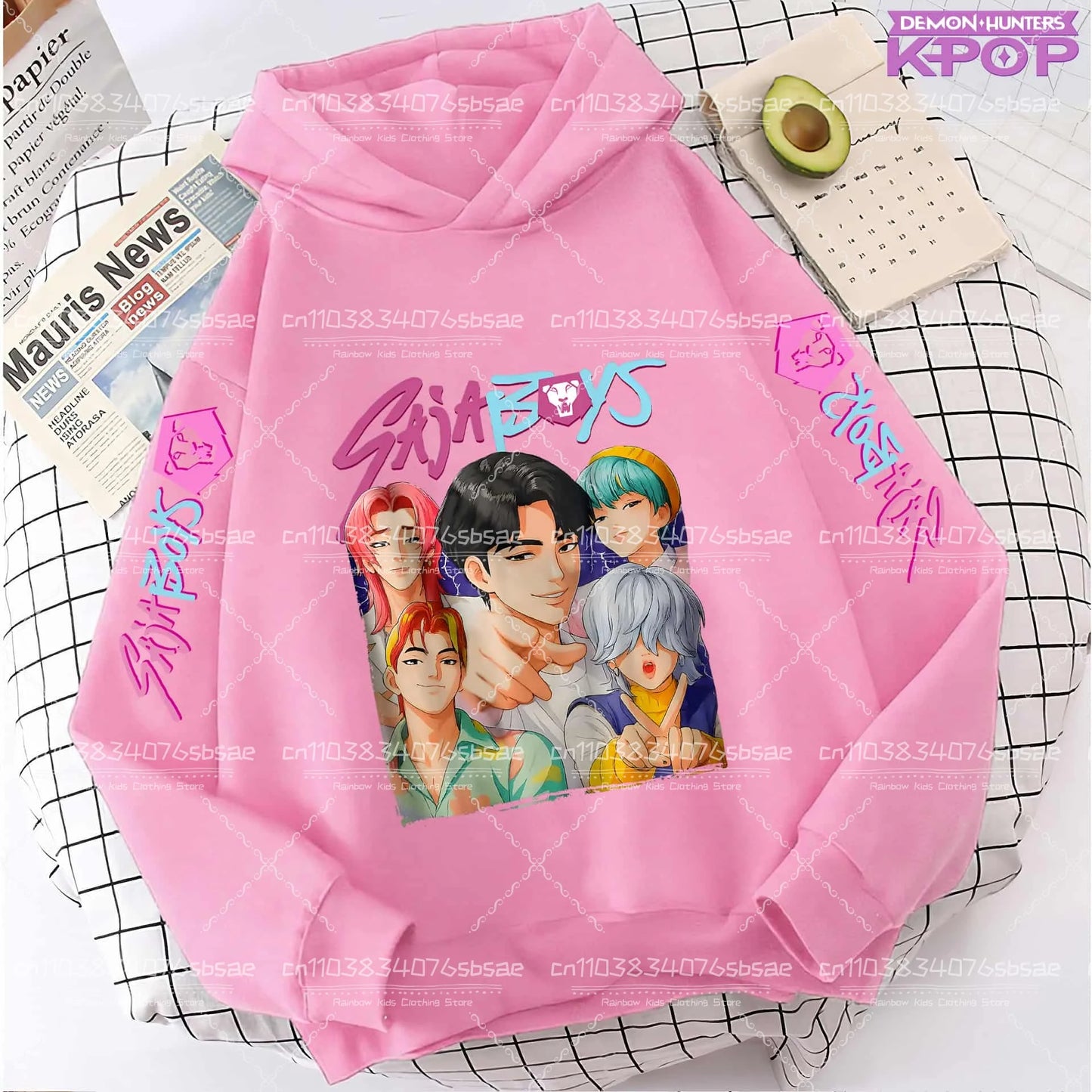 K-pop Saja Boys Demon Hunters 2025 Graphic Hoodies for Men Women Fashion Sweatshirt Long Sleeve Casual Fleece Hooded Streetwear
