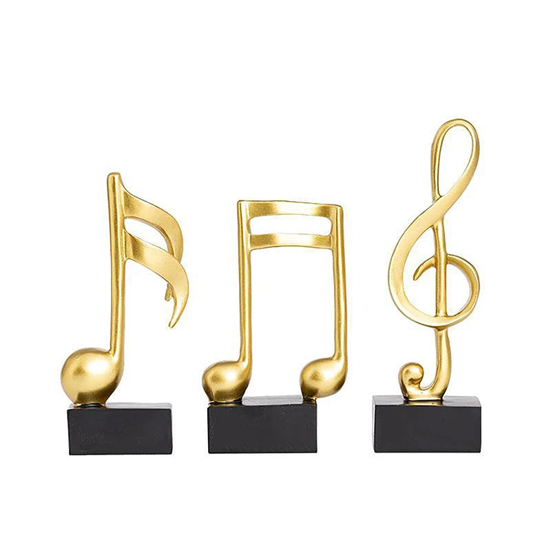 Simple Resin Musical Notes Model Ornaments Living Room Wine Cooler TV Cabinet Desktop Decorative Crafts