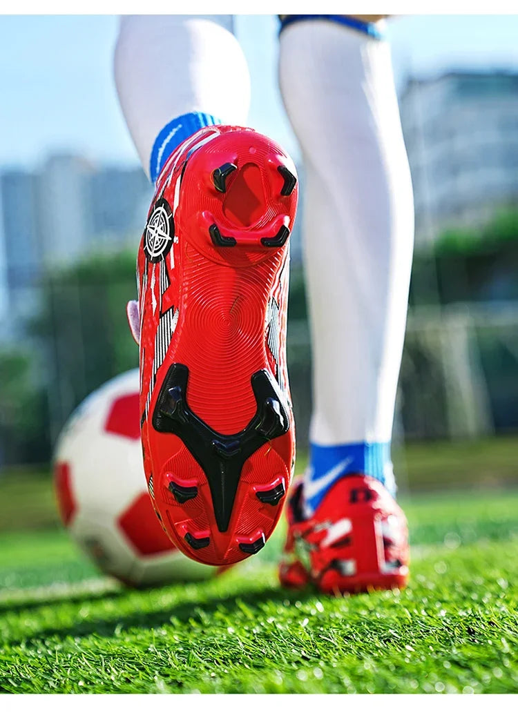 Boys Professional Football Training Shoes Running Sports Shoes Athletic Cleats Primary School Students Long Nails