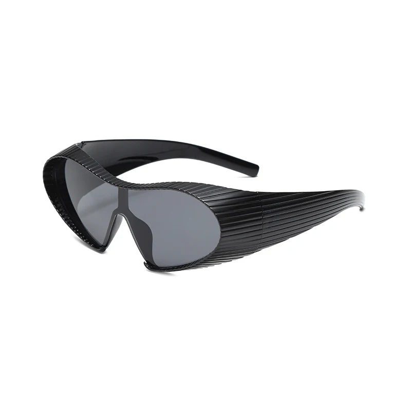 New Alien Uv Resistant Sunglasses, Punk Goggles, Futuristic Y2k Large Frame Integrated Sunglasses 7751