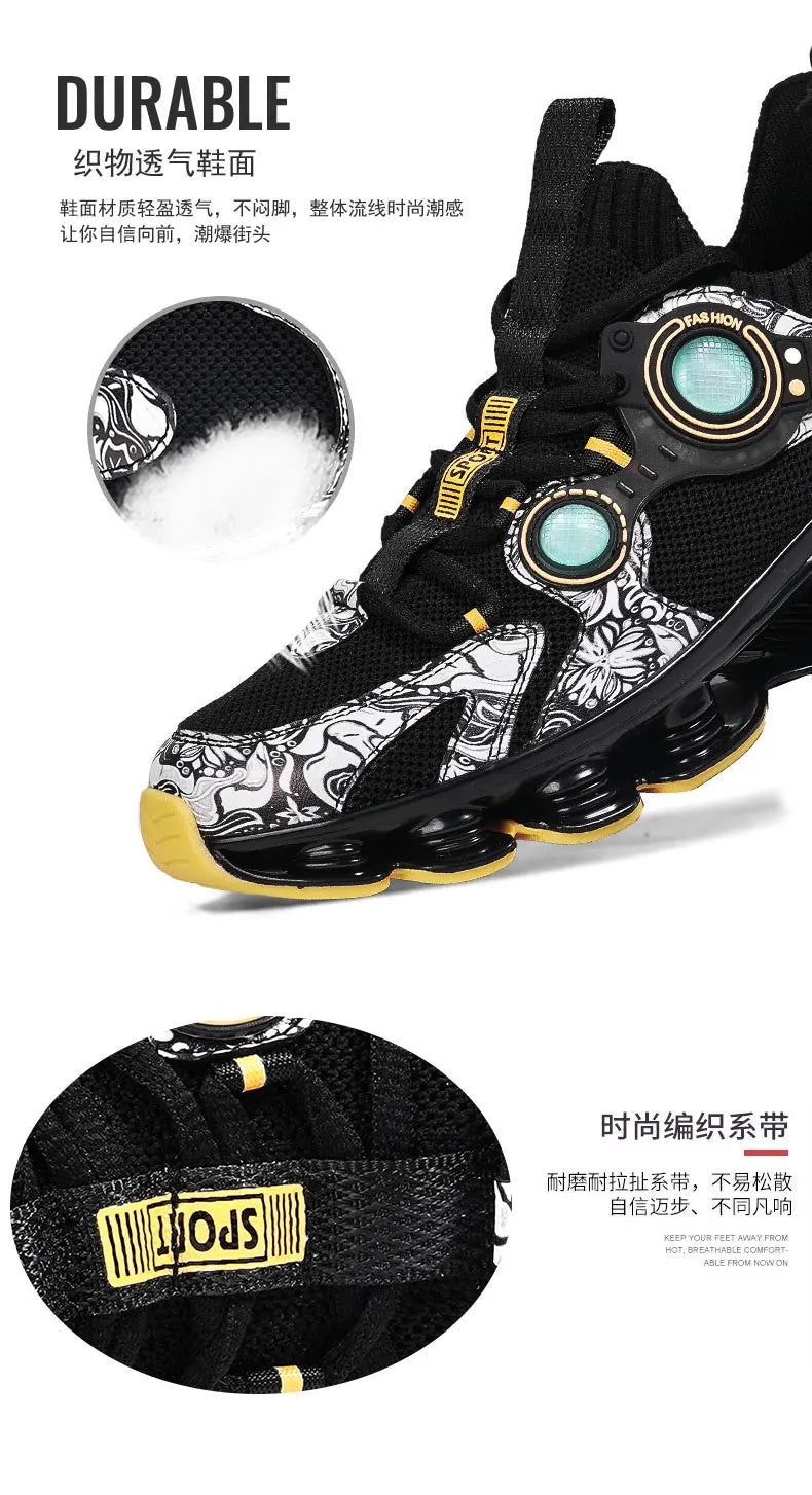 YRZL Men Sneakers Tenis Luxury Designer Shoes Mens High Quality Platform Sneakers Fashion Blade Loafers Running Shoes for Men