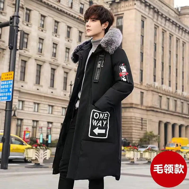 Men's Winter Jacket New Winter Cotton Coat Men's Long Section Trend Youth Handsome Camouflage Clothes Casual Jacket