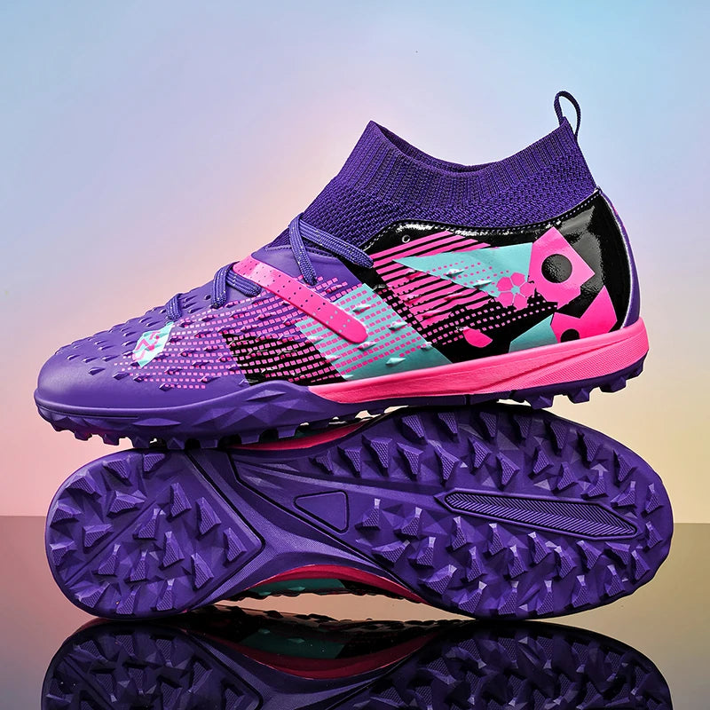 New Men Soccer Shoes High-quality Outdoor High Ankle Ultralight Indoor Football Boots Non-Slip Sports Shoes Futsal Non-Slip