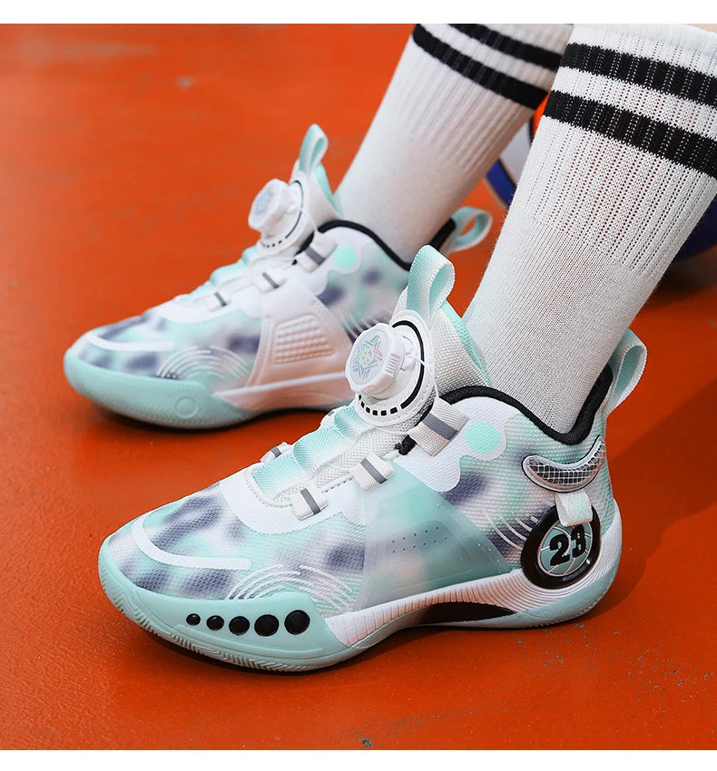 New children's sports shoes men's primary school students actual combat basketball shoes men's non-slip children's shoes