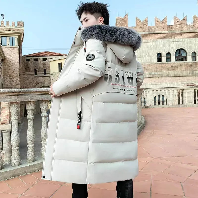 Men's Winter Jacket New Winter Cotton Coat Men's Long Section Trend Youth Handsome Camouflage Clothes Casual Jacket