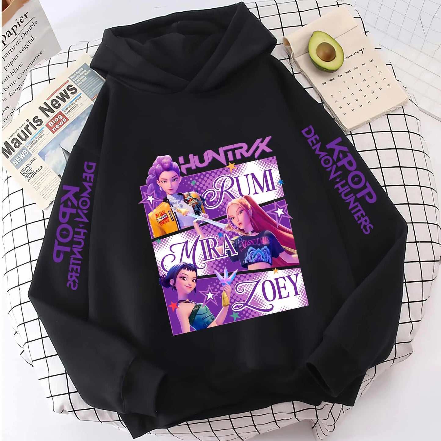 2025 KPop Demon Hunters Hoodie Fashion Rumi Sweatshirt Pullover Cute Long Sleeve Autumn Boys Girls Cartoon Y2K Hoody Sportswear