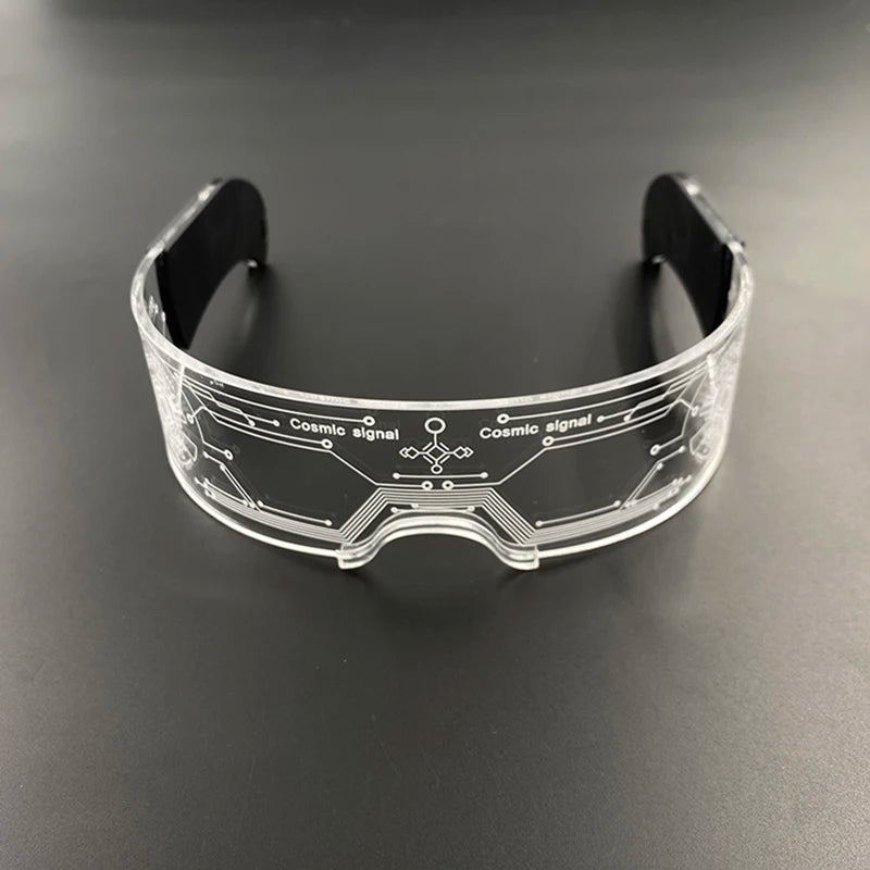 Fashion Luminous Decorative Glasses Neon Light Decoration LED Sunglasses For Nightclub DJ Dance Music Rave Costume Night