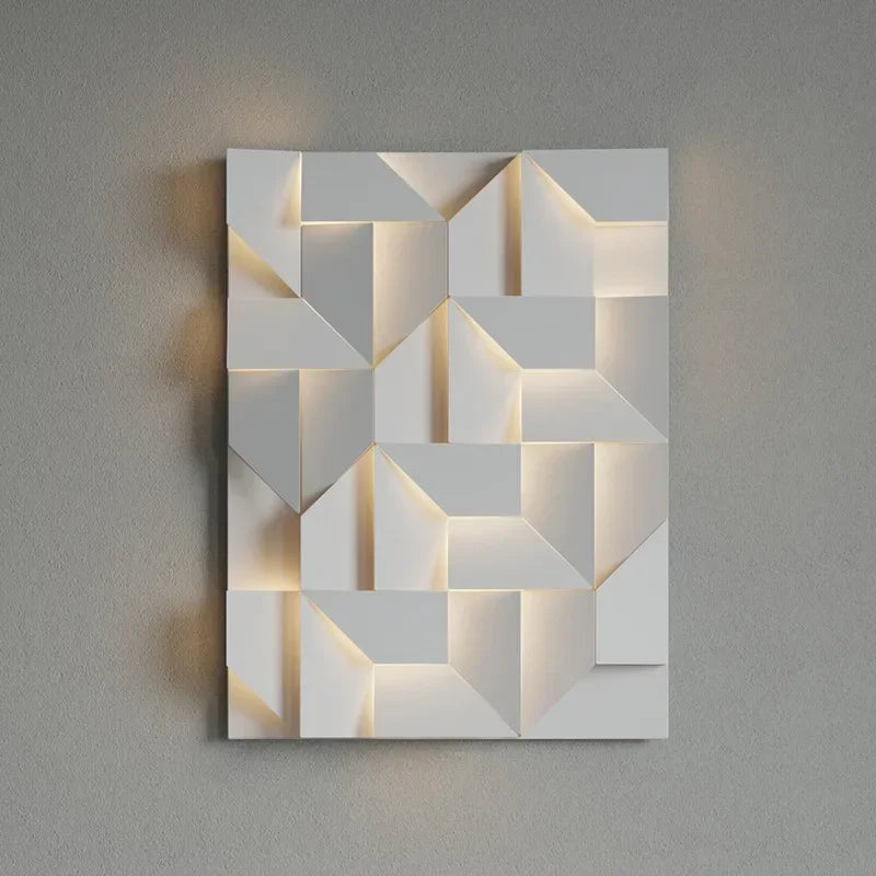 Modern Indoor Wall Lamp Geometric Design LED Sconce Background Light for Living Room Bedroom Hallway Home Decoration Lighting