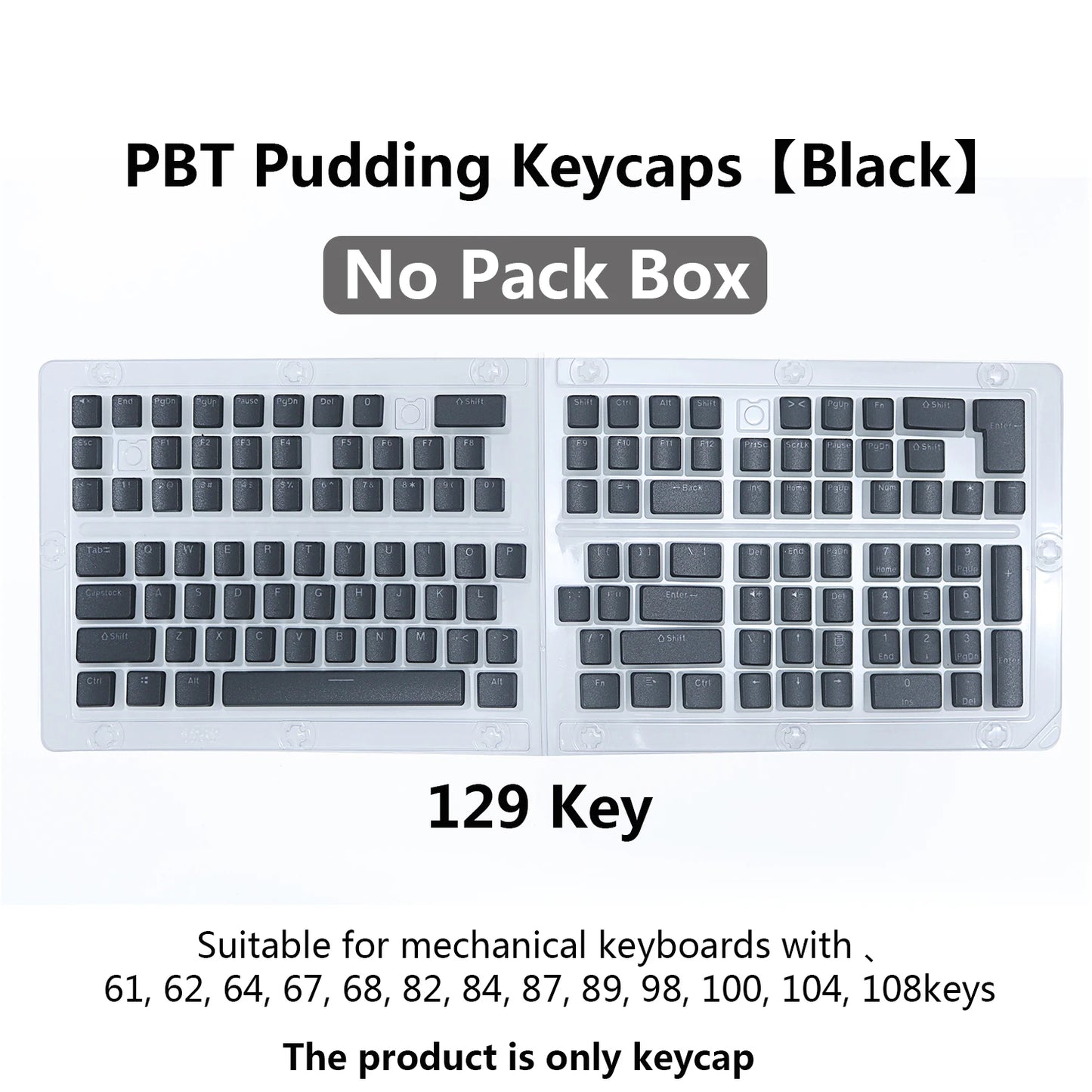 PBT Pudding Keycaps 129 keys Keycap OEM Profile Key cap For Mechanical Keyboard kit Mx Switch RGB backlit 87 104 Gamer Keyboards