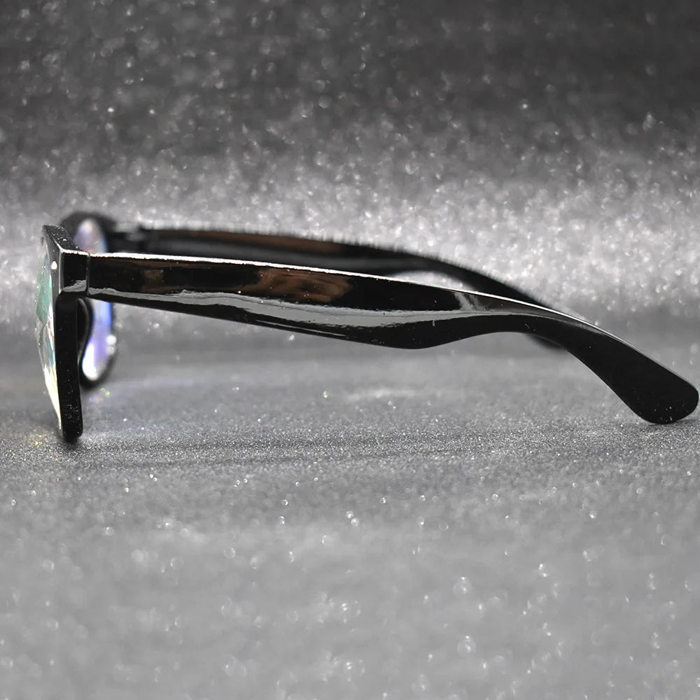 Trendy Square Party Sunglasses Women Men Fashion EDM Light Diffraction Futuristic Rave Festival Sun Glasses Psychedelic Prism