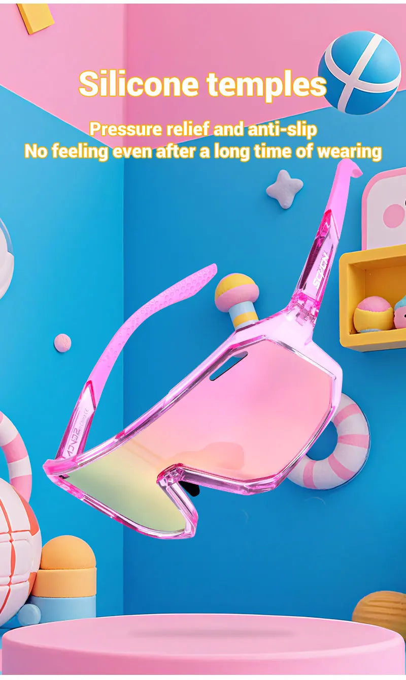 SCVCN Children Cycling Glasses Kids Outdoor Sports Sunglasses UV400 MTB Bike Eyewear Girls Boys Camping Fishing Golf Accessories