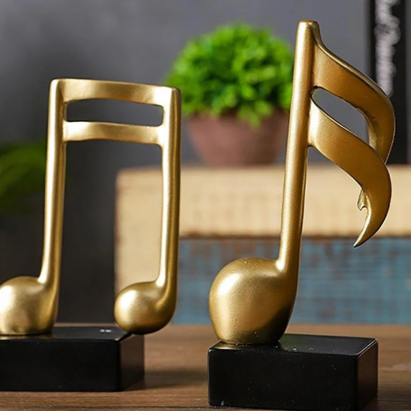 Simple Resin Musical Notes Model Ornaments Living Room Wine Cooler TV Cabinet Desktop Decorative Crafts