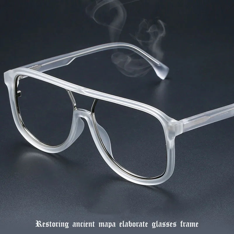 Fashoin Large Frame Anti Blue Light Glasses Frame Men Women Oversized Optical Prescription Eyewear Computer Goggles Eyeglasses