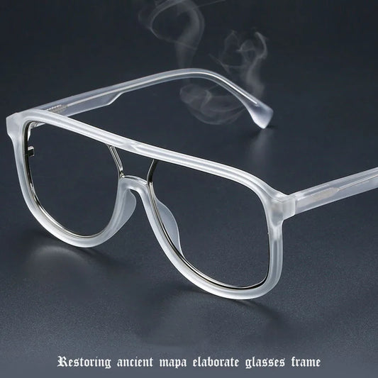 Fashoin Large Frame Anti Blue Light Glasses Frame Men Women Oversized Optical Prescription Eyewear Computer Goggles Eyeglasses