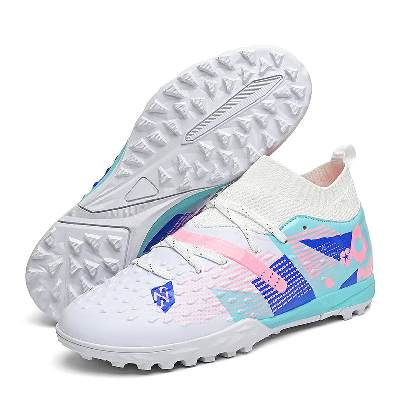 New Men Soccer Shoes High-quality Outdoor High Ankle Ultralight Indoor Football Boots Non-Slip Sports Shoes Futsal Non-Slip