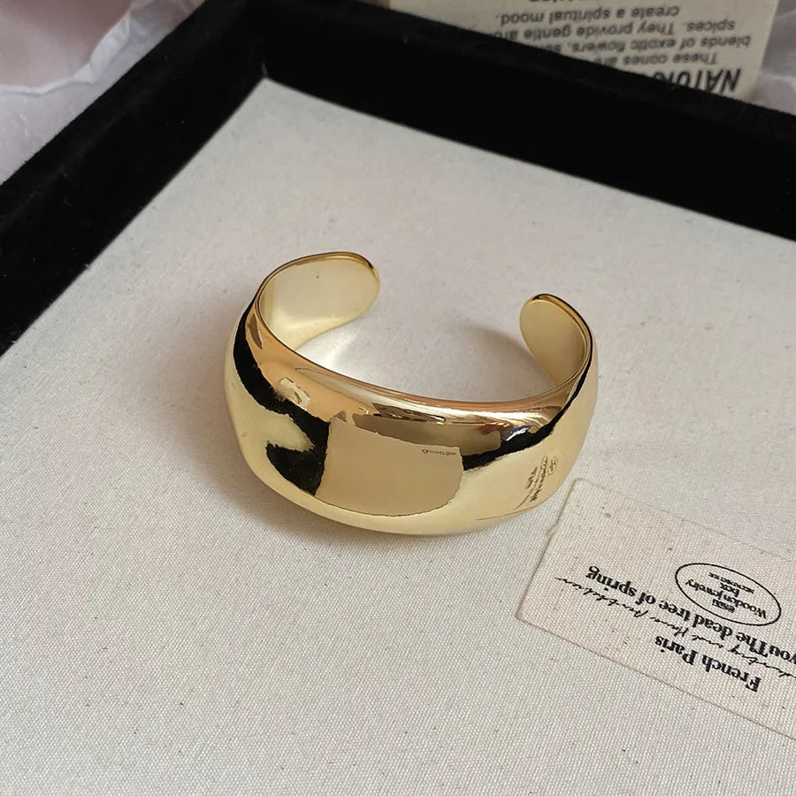 Irregular Geometric Twisted Open Bangles for Women European and American Personalized Bracelet Exaggerated Temperament Jewelry