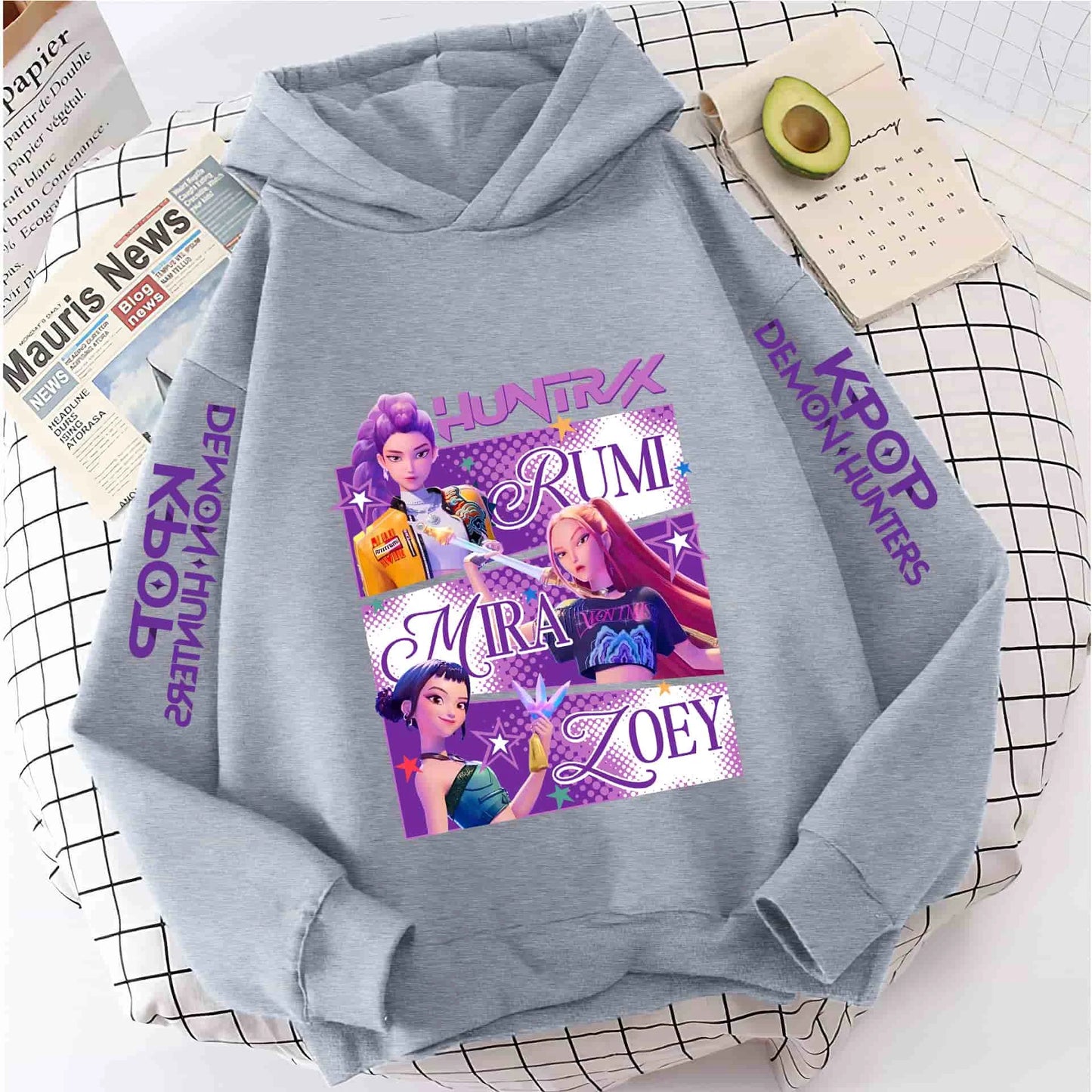 2025 KPop Demon Hunters Hoodie Fashion Rumi Sweatshirt Pullover Cute Long Sleeve Autumn Boys Girls Cartoon Y2K Hoody Sportswear