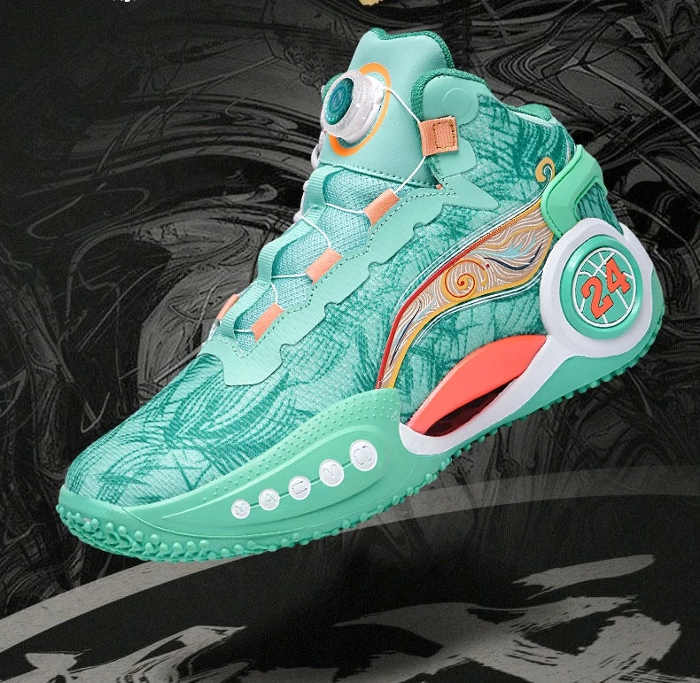 Men's Basketball Shoes Breathable Cushioning Non-Slip Wearable Sports Shoes Gym Training Athletic Basketball Sneakers for Women