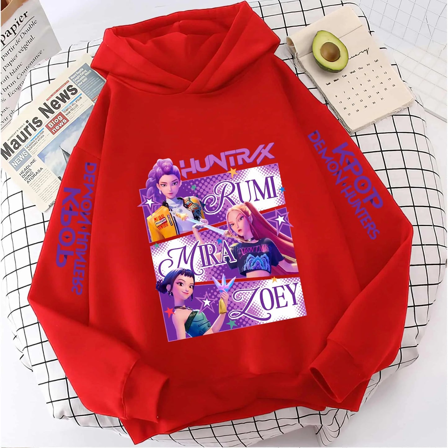 2025 KPop Demon Hunters Hoodie Fashion Rumi Sweatshirt Pullover Cute Long Sleeve Autumn Boys Girls Cartoon Y2K Hoody Sportswear