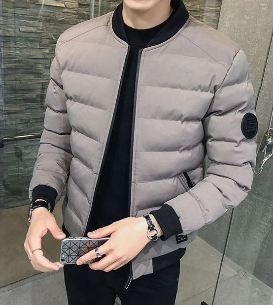 Baseball Jacket Man Warm Winter Quilted Padded Coat for Men Thick Luxury Padding Stylish Korean Reviews Many Casual Cheap Sale