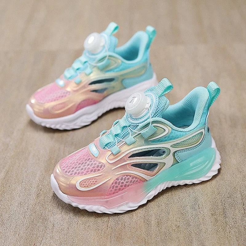 Childrens Running Shoes for Girls Breathable Mesh Soft Anti Slip Wear-resistant Sneakers Trendy Casual Sports Shoes for Kids