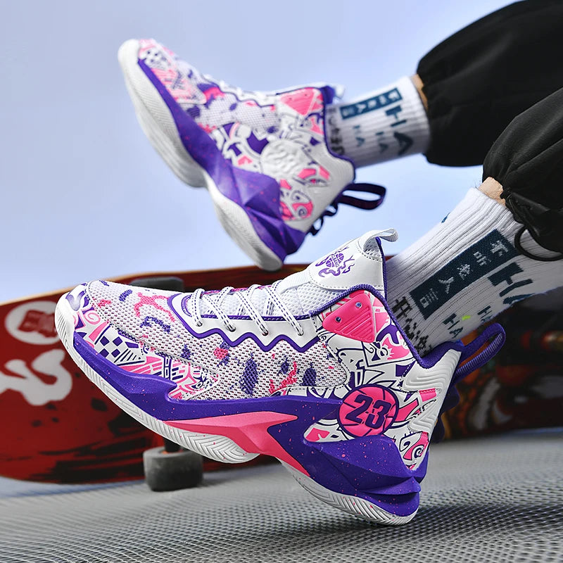 Men Basketball Shoes Field Training Sports Tennis Shoes 2024 New Male Sneakers Non Slip Luxury Basketball Shoes for Children