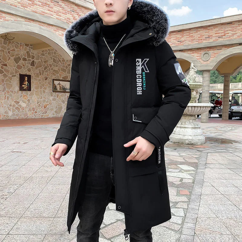 Men's Winter Jacket New Winter Cotton Coat Men's Long Section Trend Youth Handsome Camouflage Clothes Casual Jacket