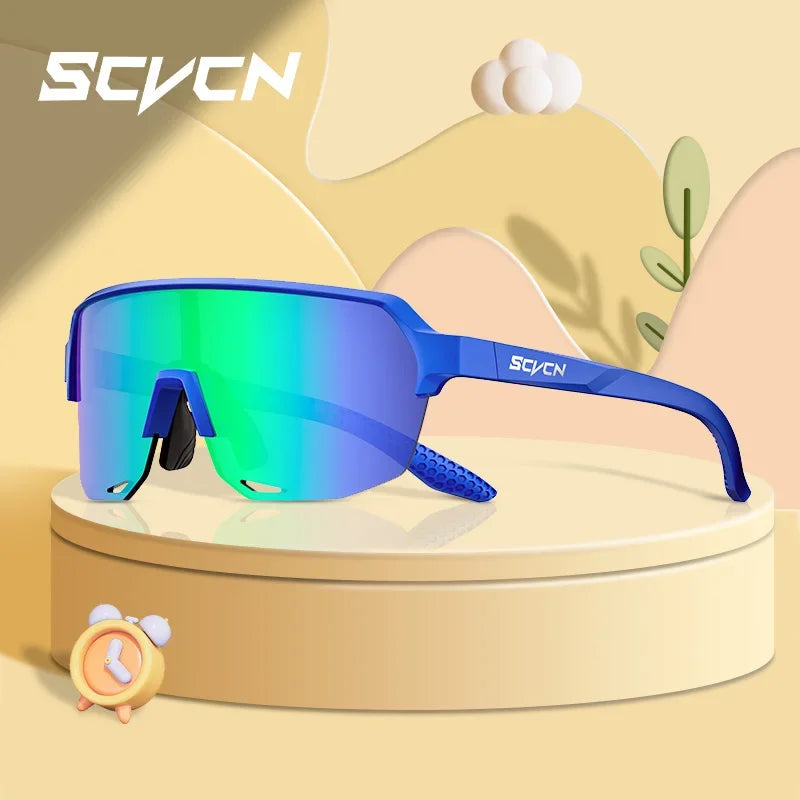 SCVCN Children Outdoor Cycling Sunglasses MTB Camping Glasses Teenager Sports Road Bike Eyewear Girls UV400 Protective Goggles