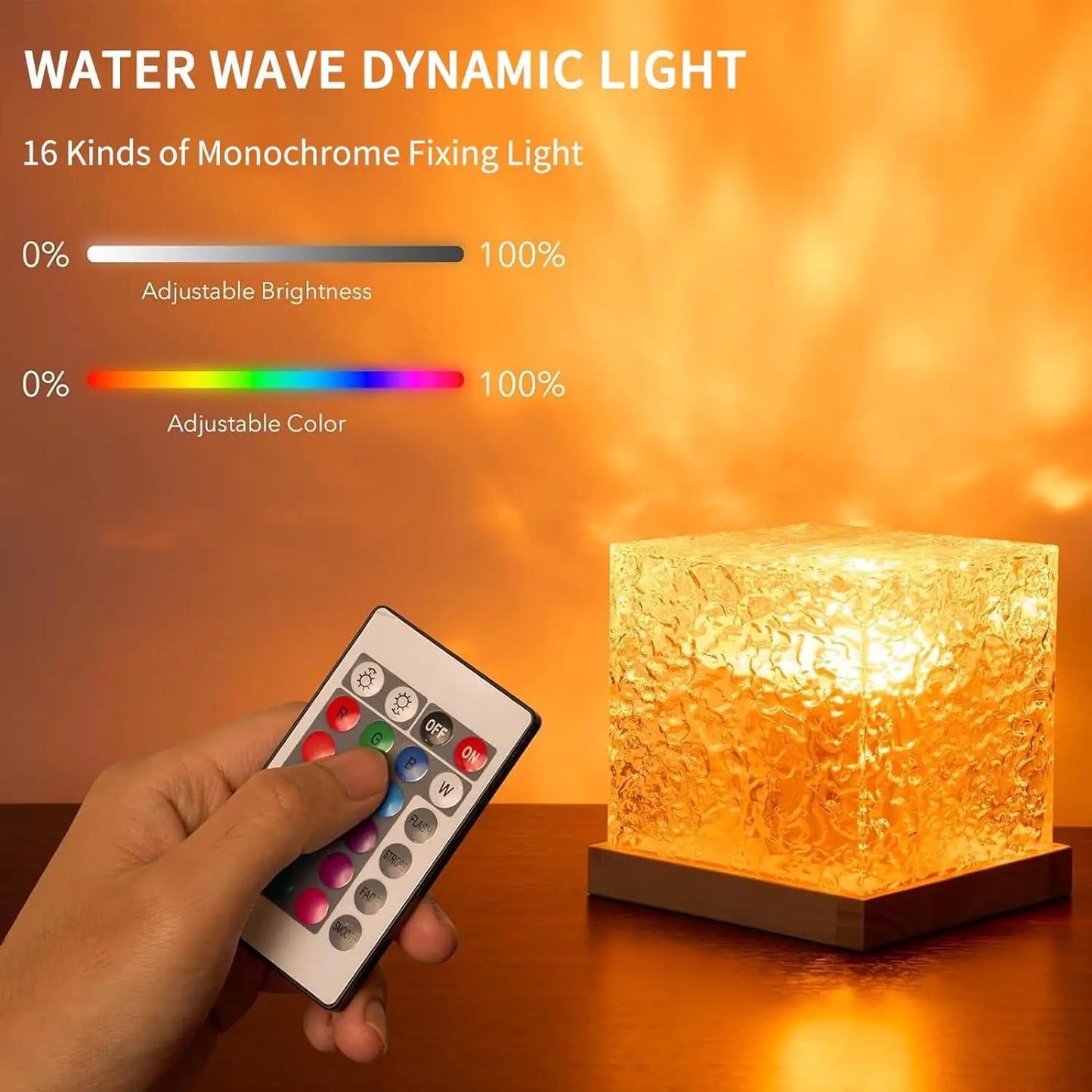 LED Water Ripples Lamp Galaxy Projector Night Light with Remote Control USB Powered A Mood Light Perfect for Home Room Decor