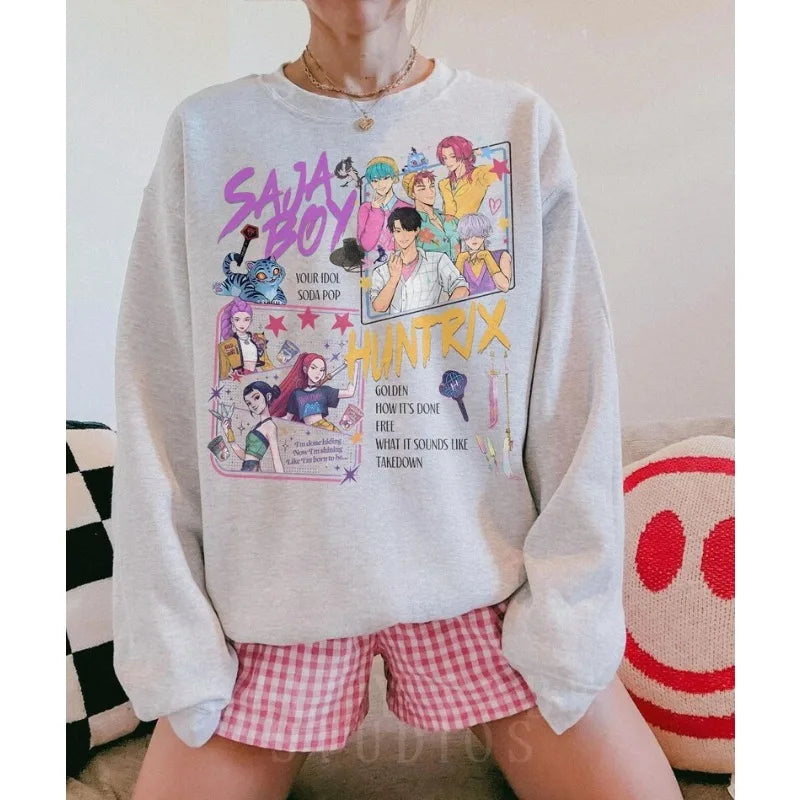 2025 Hot New Saja Boys T-shirts Boys Girls Short Sleeve T-shirt Tops Anime Kpop Demon Hunters T Shirt Gifts Children's Clothing